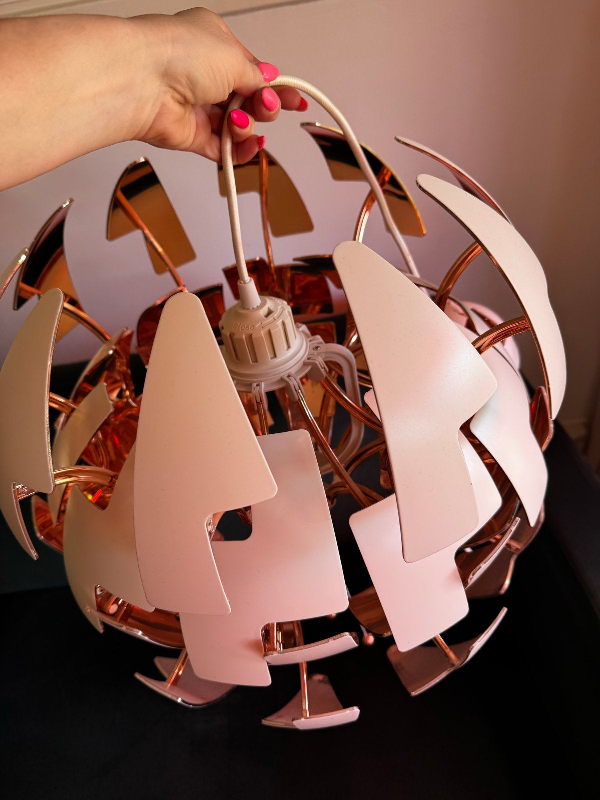 IKEA PS 2014 Hanglamp - Koperkleurig/Roze, Ophalen of Verzenden, Zo goed als nieuw, Metaal, 50 tot 75 cm
