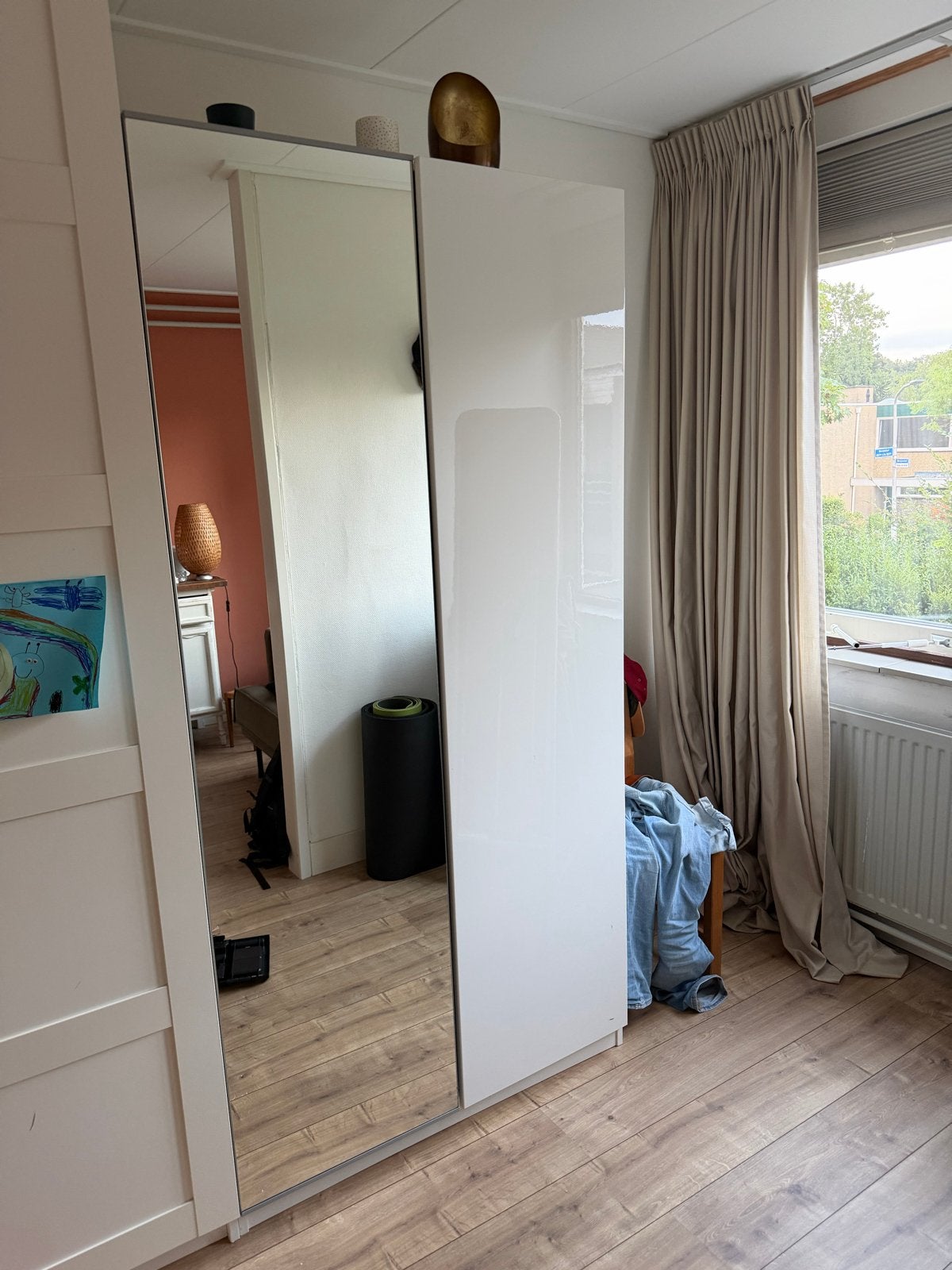 FARDAL Deur 50x195, hoogglans wit, ikea PAX, Ophalen, 200 cm of meer, 50 tot 100 cm, Zo goed als nieuw
