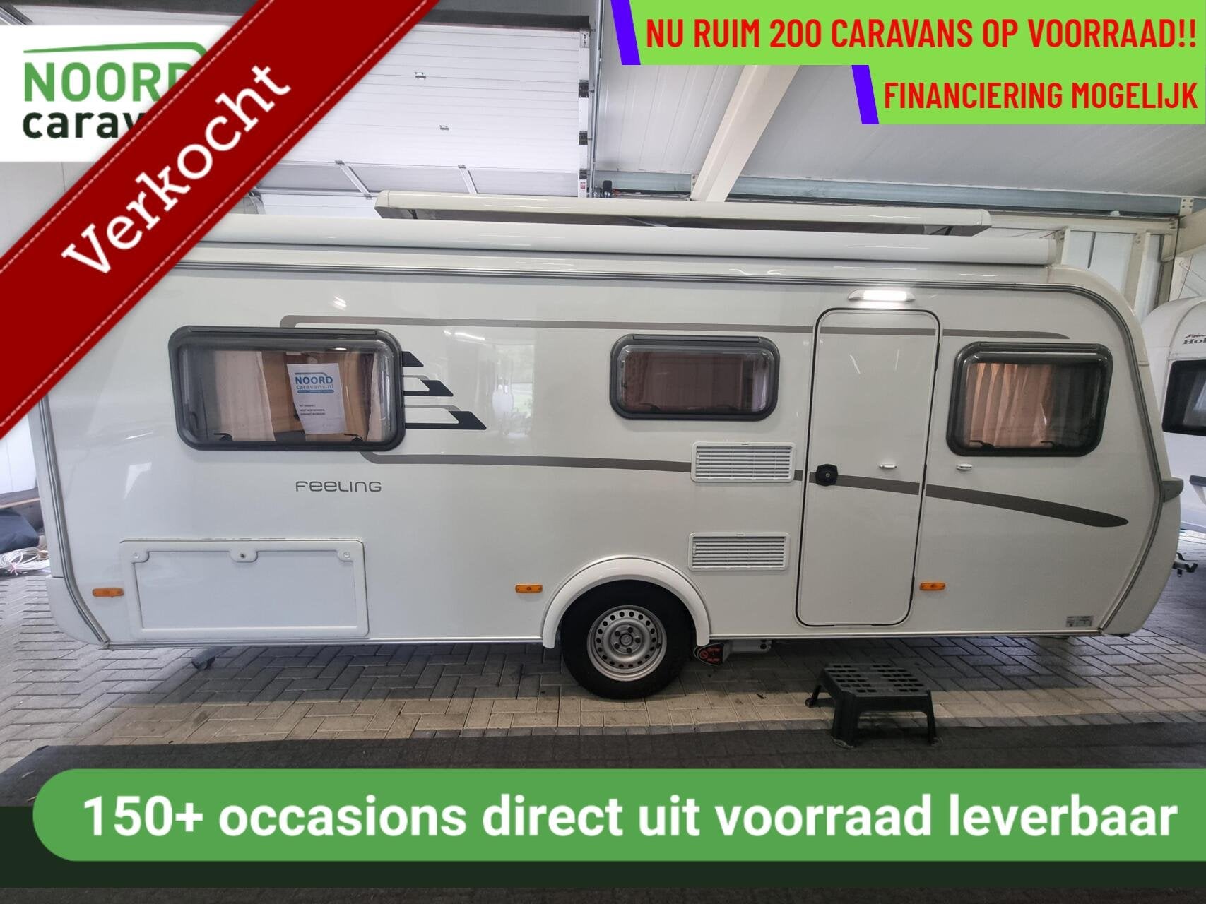 Eriba Feeling 442 MOVER + LUIFEL + ENKELE BEDDEN + ZIJWANDEN, Caravans en Kamperen, Mover, Bedrijf, 6 tot 7 meter, Eriba