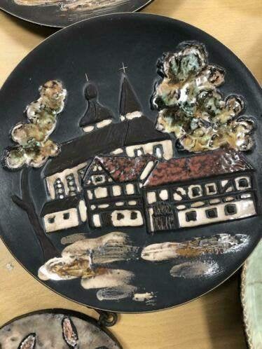 2 prachtige vintage keramische Engelse wandborden., Ophalen of Verzenden, Zo goed als nieuw