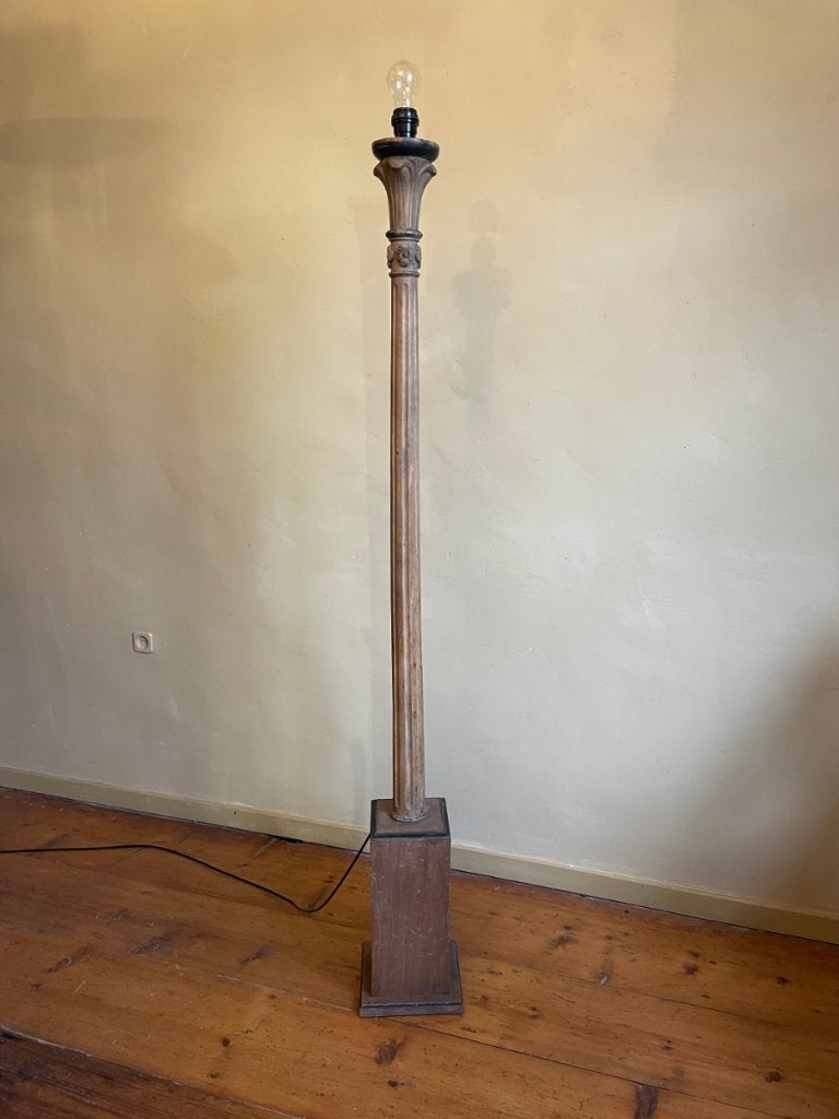 19e eeuw Lampvoet Lampenvoet Vloerlamp Lampenpoot Frans, Ophalen of Verzenden