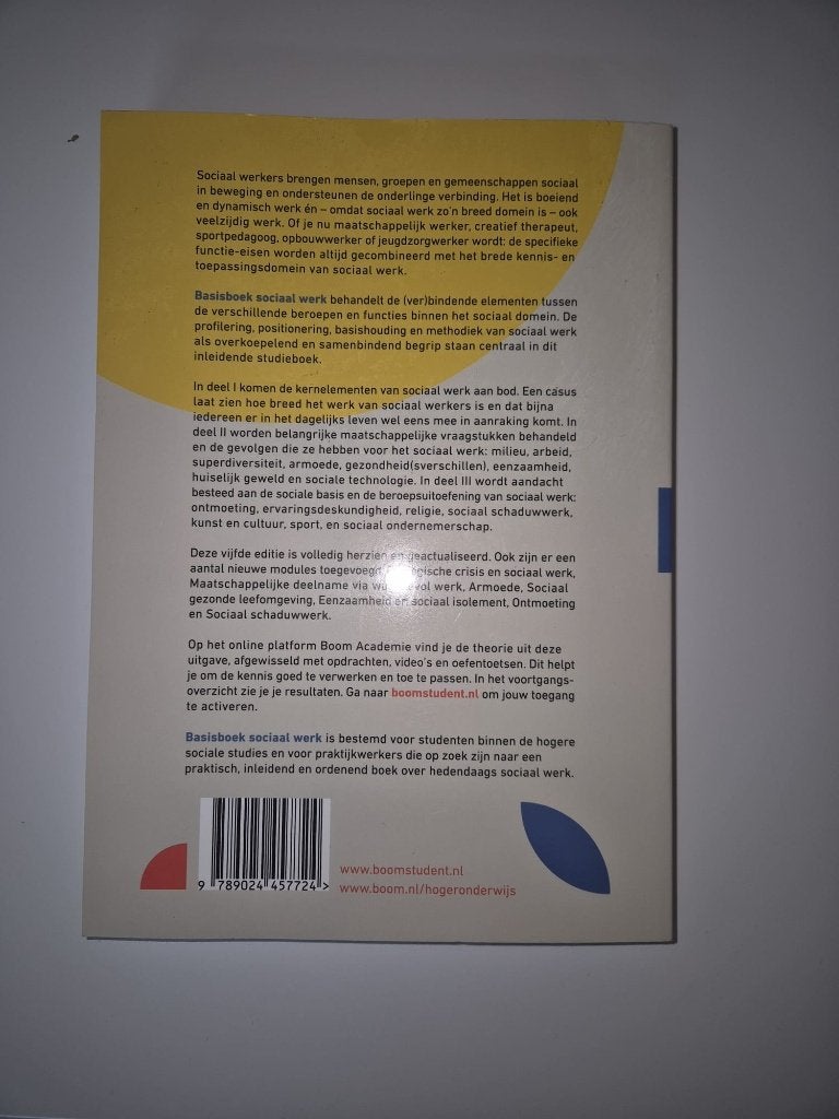 Basisboek Sociaal Werk - Spierings en Spierts, Ophalen, Boom, Nieuw, HBO