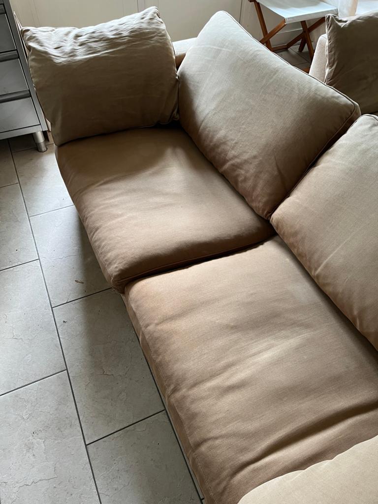2 Linteloo Easy Living banken (2- en 2,5-zits) camel, Ophalen, Gebruikt, Tweepersoons, 75 tot 100 cm