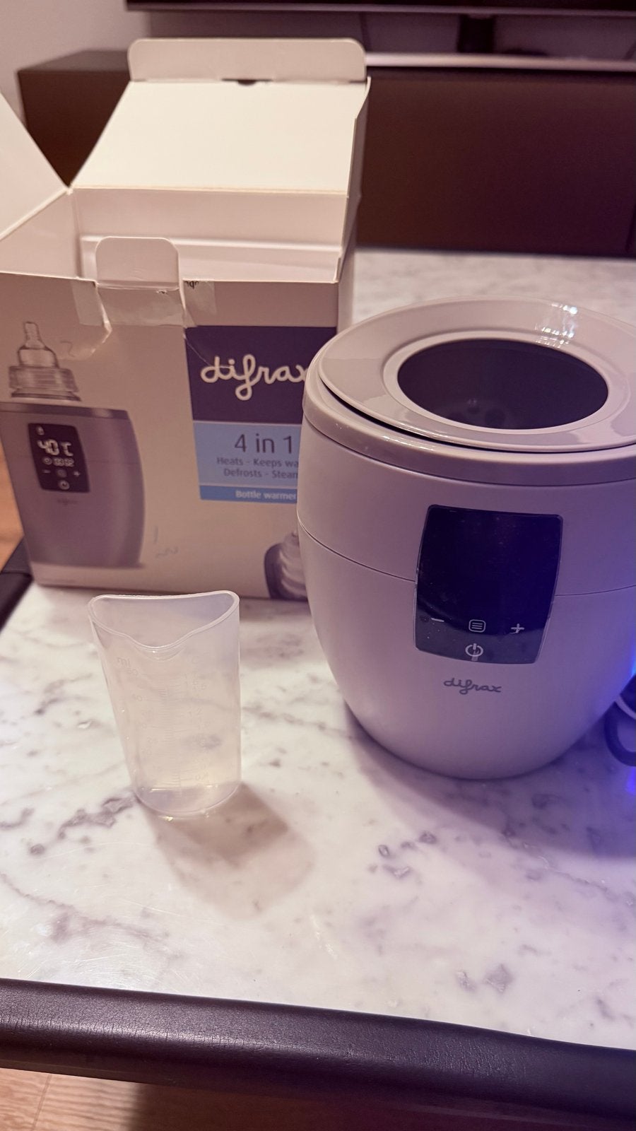 Difrax 4-in-1 flessenwarmer, paar x gebruikt, Ophalen, Zo goed als nieuw