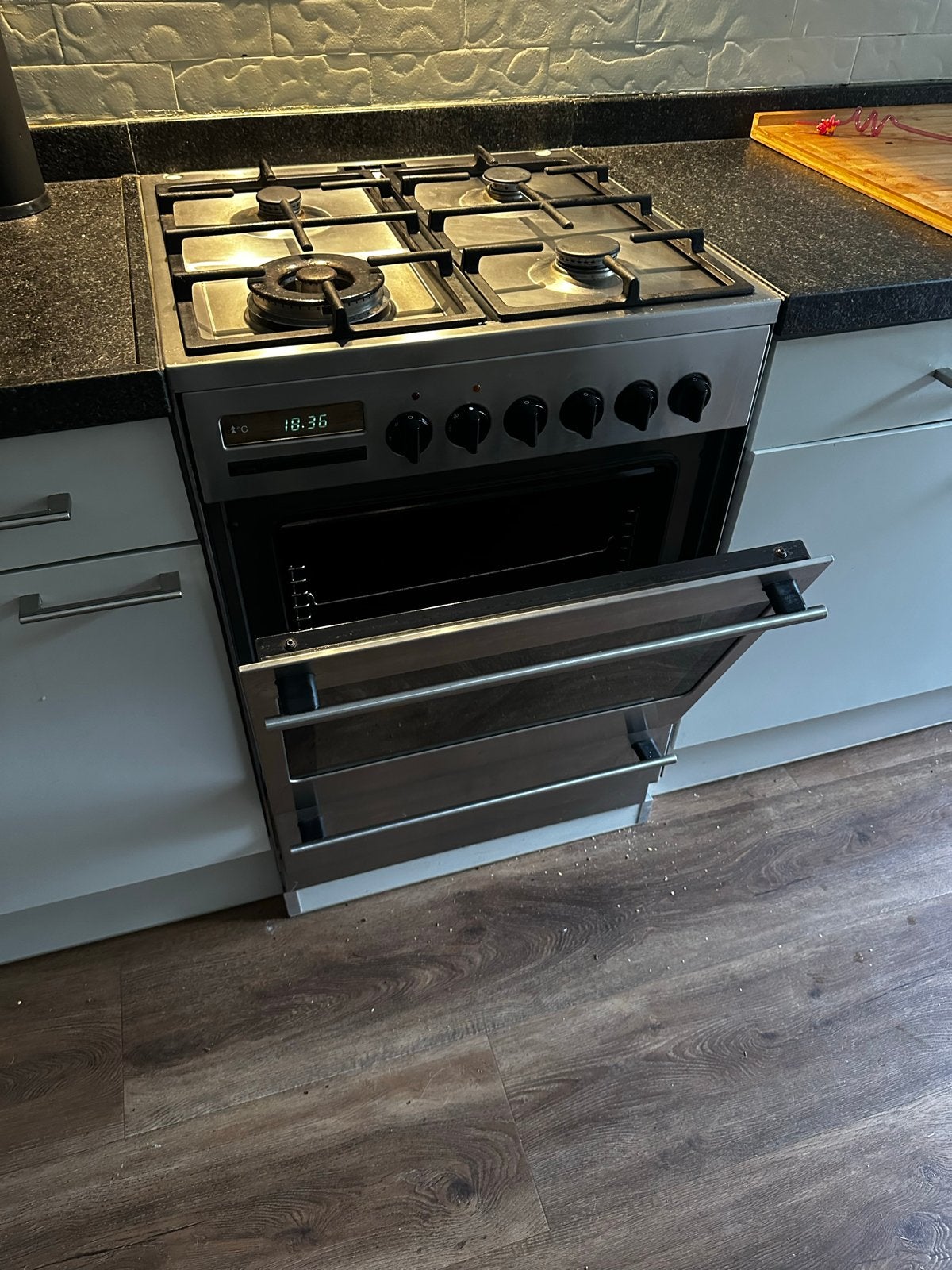 AEG Vrijstaand Gasfornuis met Oven - RVS, Witgoed en Apparatuur, Ophalen, Gebruikt, 4 kookzones, Gas