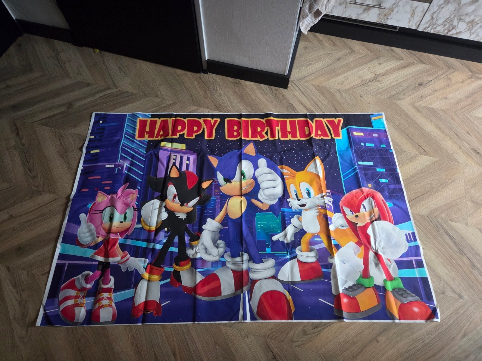 Sonic verjaardag vlag, Ophalen of Verzenden