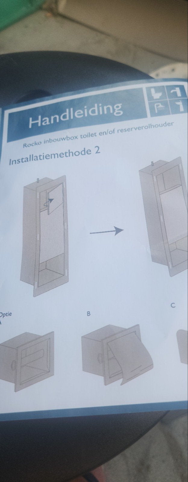 NIEUW Rocko inbouwbox toilet en/of reserverolhouder, Toilet-accessoire, Overige merken, Nieuw, Ophalen of Verzenden