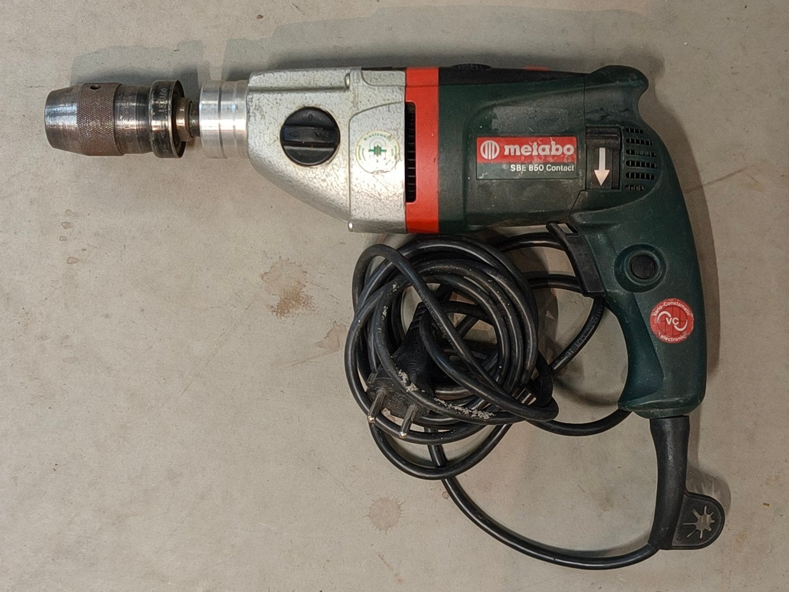 Metabo SBE 850 Contact Klopboormachine Krachtig, Betrouwb, Boormachine, Ophalen of Verzenden, Klopboormechanisme, Gebruikt
