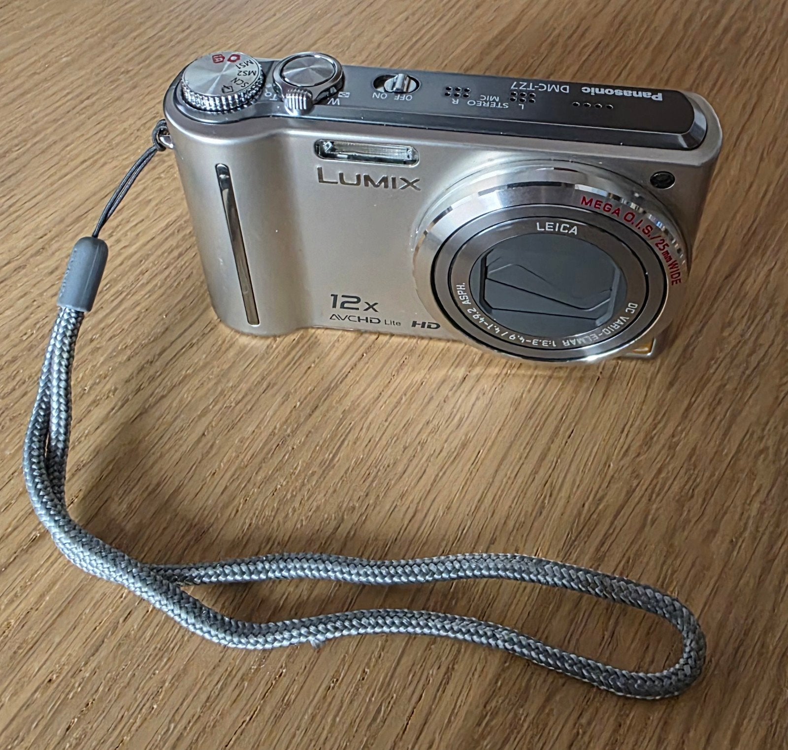 Panasonic Lumix DMC-TZ7 zilver compacte digitale camera, Audio, Tv en Foto, Gebruikt, Ingebouwde flitser, Ophalen of Verzenden