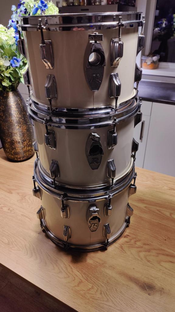 Vintage Rogers drumstel 1967-1974 geen snare – met hardware, Ophalen, Gebruikt, Trommel