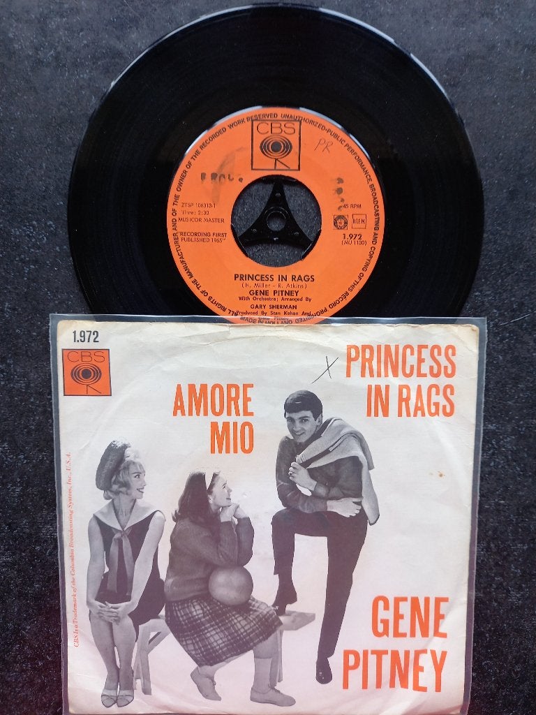 Gene Pitney - Princess in rags 1966, Cd's en Dvd's, Vinyl Singles, Gebruikt, 7 inch, Ophalen of Verzenden, Pop