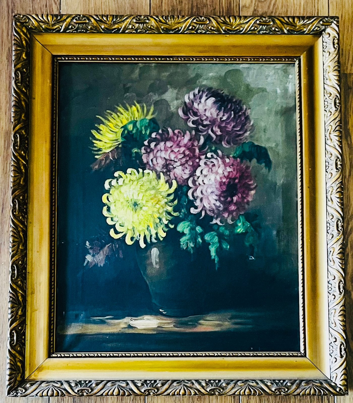Tilly Moes chrysanten, Ophalen, Ingelijst, Bloemen