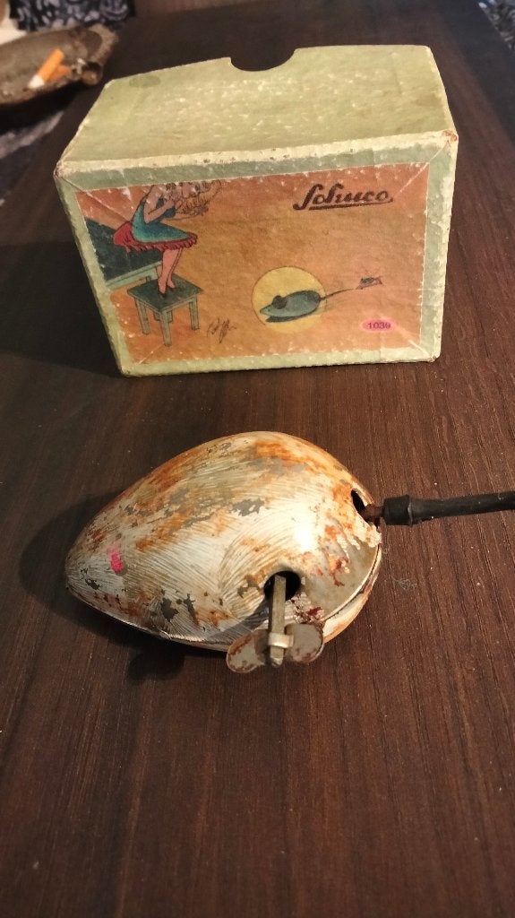 Schuco mouse opwindbaar en werkend-nr.1039 in orig. doosje, Ophalen of Verzenden