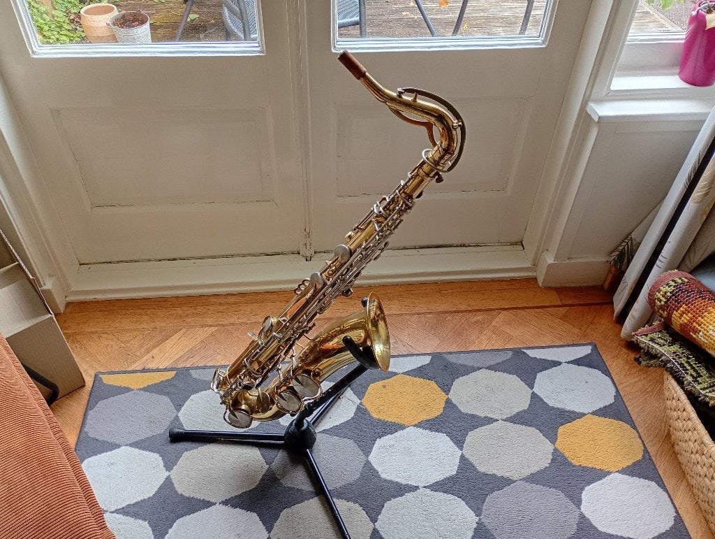 tenor Saxofoon King Zephyr, Muziek en Instrumenten, Blaasinstrumenten | Saxofoons, Ophalen of Verzenden, Gebruikt, Tenor, Met koffer