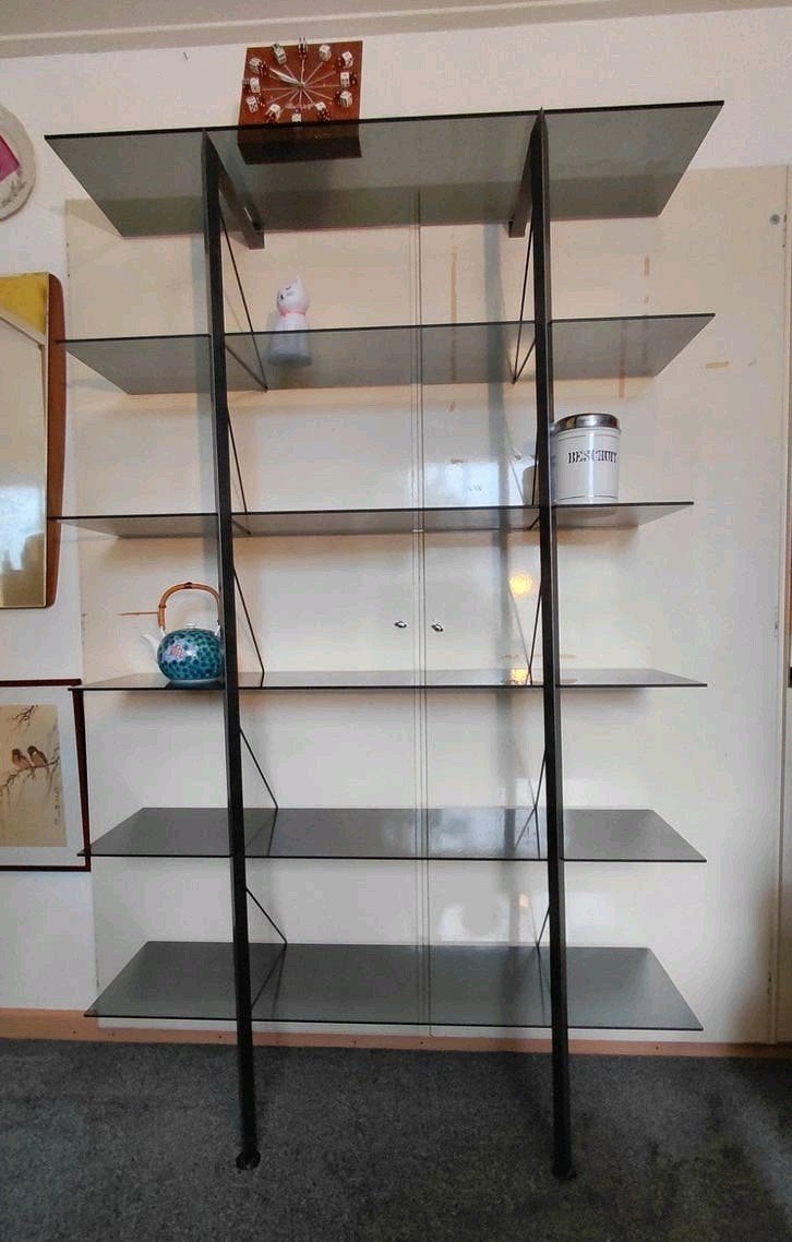 Vintage IKEA rookglazen modulaire wandkast, Ophalen, Zo goed als nieuw