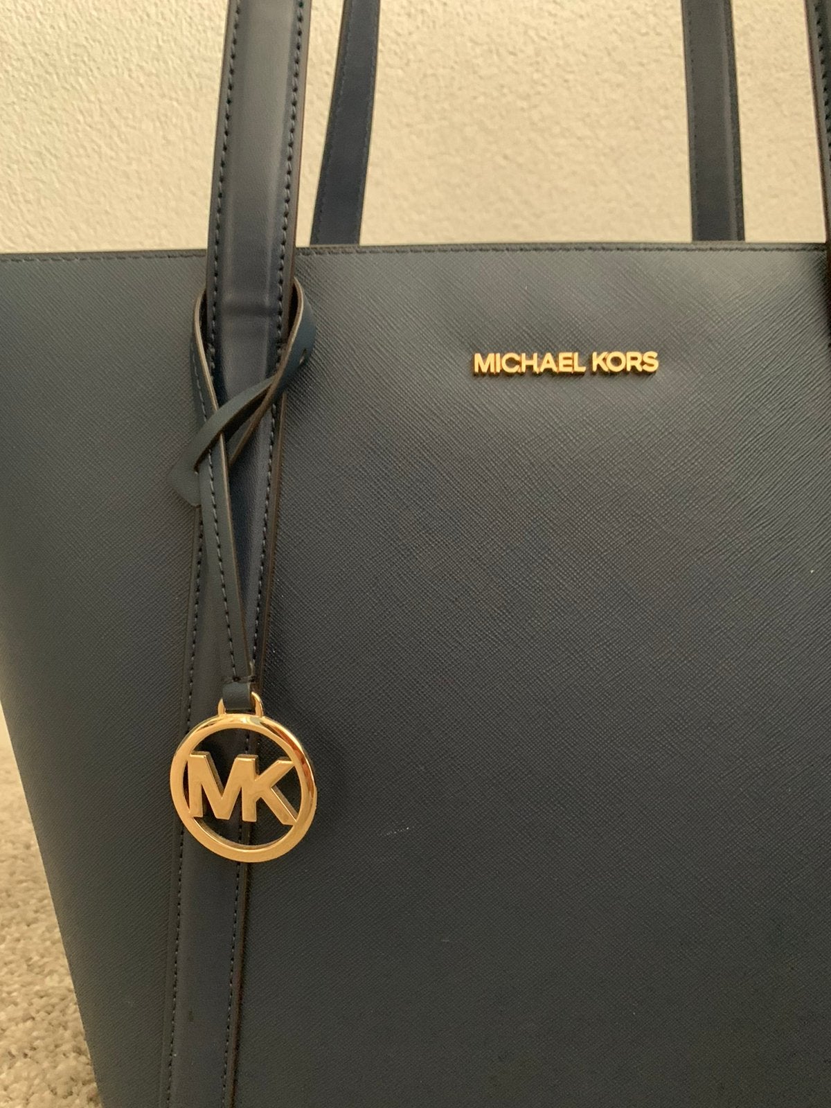 Michael Kors tas, Ophalen of Verzenden, Zo goed als nieuw, Blauw, Handtas