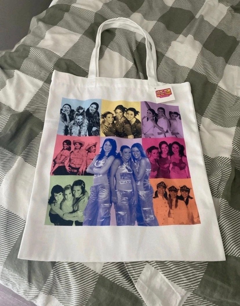 Tote bag met K3 print, Ophalen of Verzenden, Nieuw, Wit, Schoudertasje