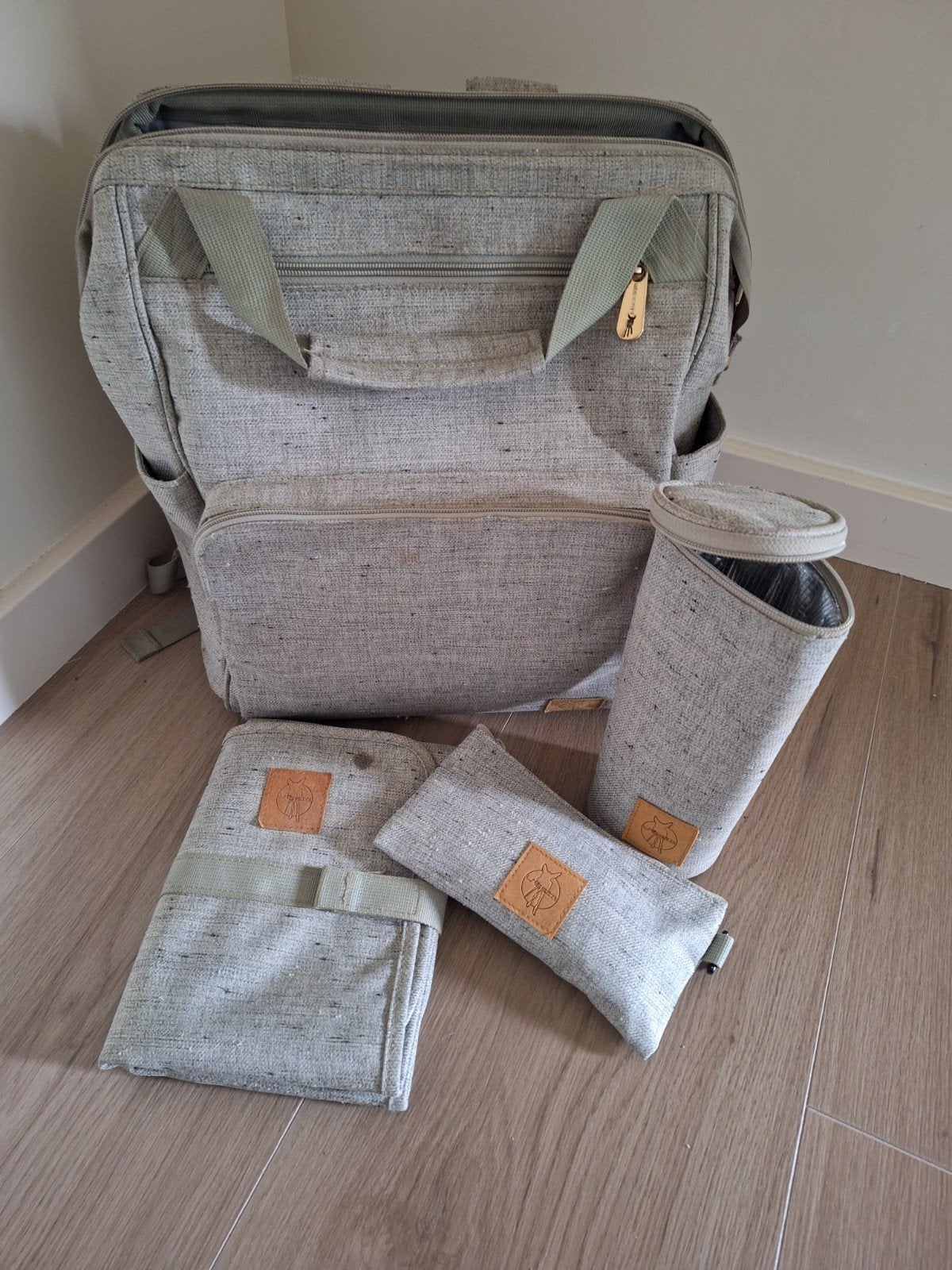 Lassig luiertas rugzak, met accessoires., Kinderen en Baby's, Ophalen, Lässig, Overige kleuren, Flessenhouder