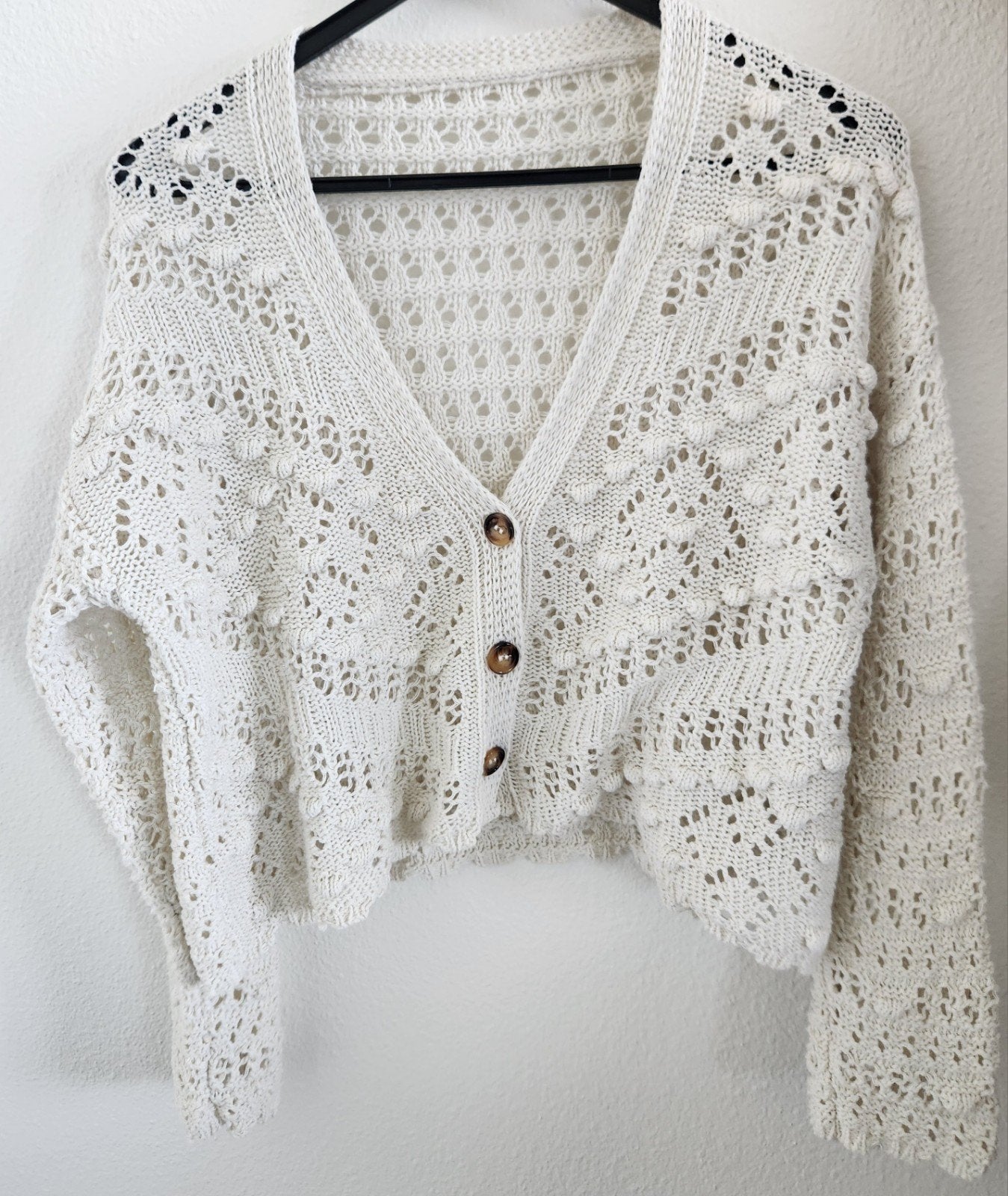 Kant vest, kleur creme, maat M, H&M, Ophalen of Verzenden, Zo goed als nieuw, Maat 38/40 (M)