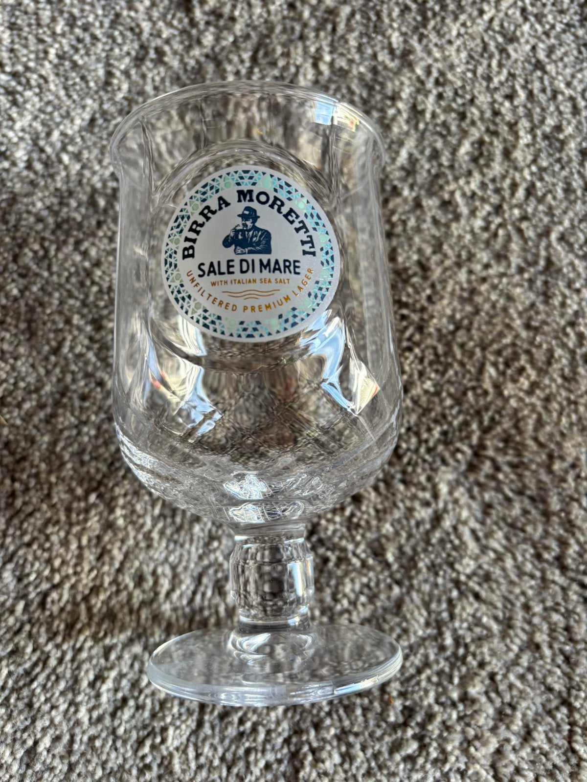 Birra Moretti bierglas Sale di Mare (nieuw!), Ophalen of Verzenden, Nieuw, Glas of Glazen, Overige merken