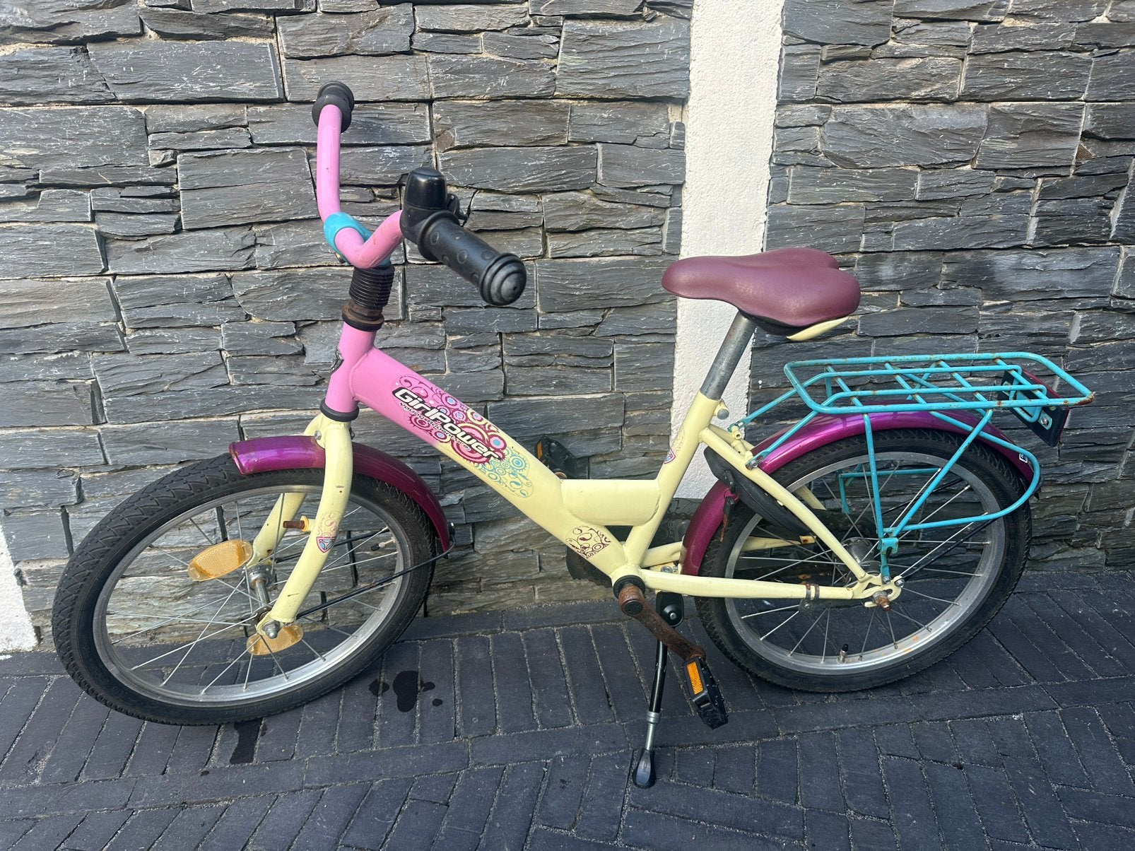 Meisjesfiets 18 inch, Ophalen, Gebruikt, Terugtraprem, 16 tot 20 inch