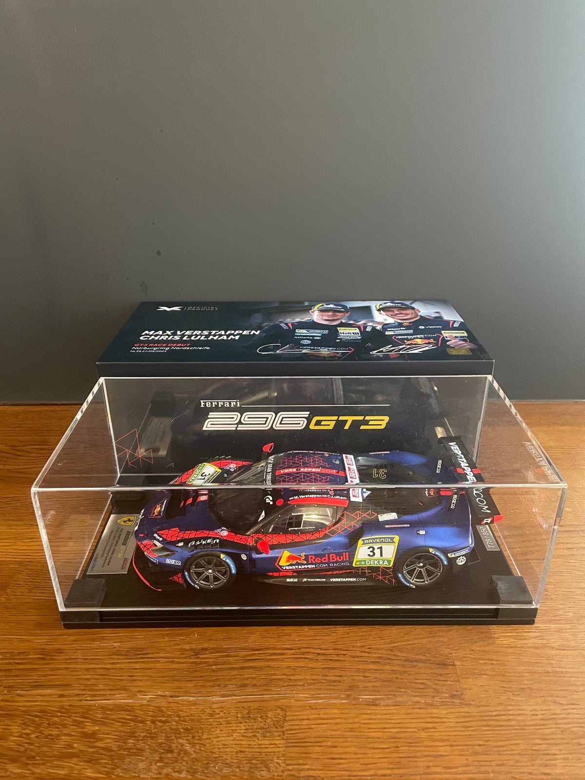 Looksmart 1:18 Ferrari 296 GT3 verstappen, Ophalen of Verzenden, Nieuw, MiniChamps