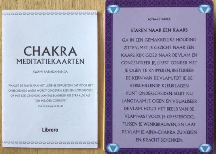 Chakra meditatiekaarten swami Saradananda - ZGAN, Boeken, Tarot of Kaarten leggen, Overige typen, Ophalen of Verzenden, Zo goed als nieuw