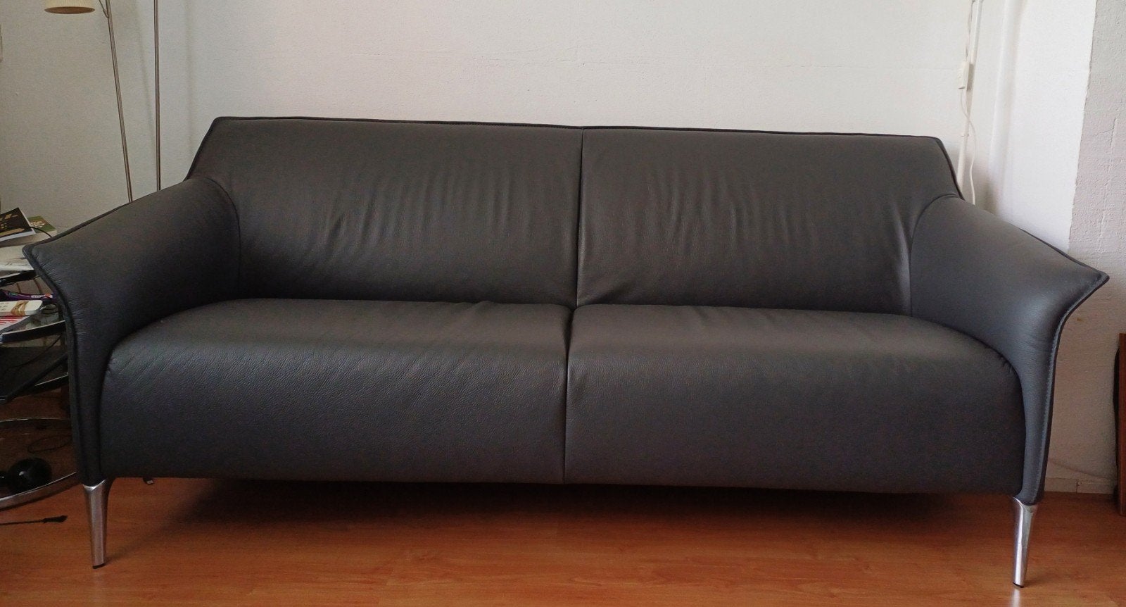 Leolux leren bank Mayon 3zits, Ophalen, 150 tot 200 cm, Driepersoons, Rechte bank
