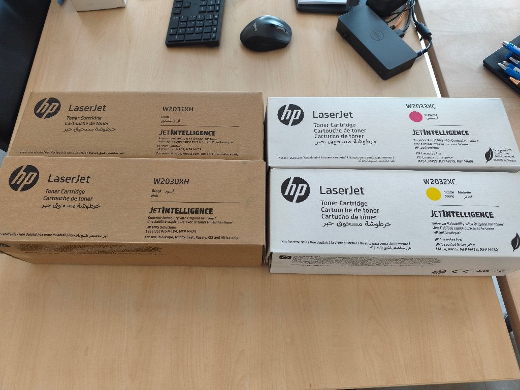 Originele HP 415X Tonerset | W2030XH W2031XH W2032XC W2033XC, Ophalen of Verzenden, Zo goed als nieuw, Toner, HP