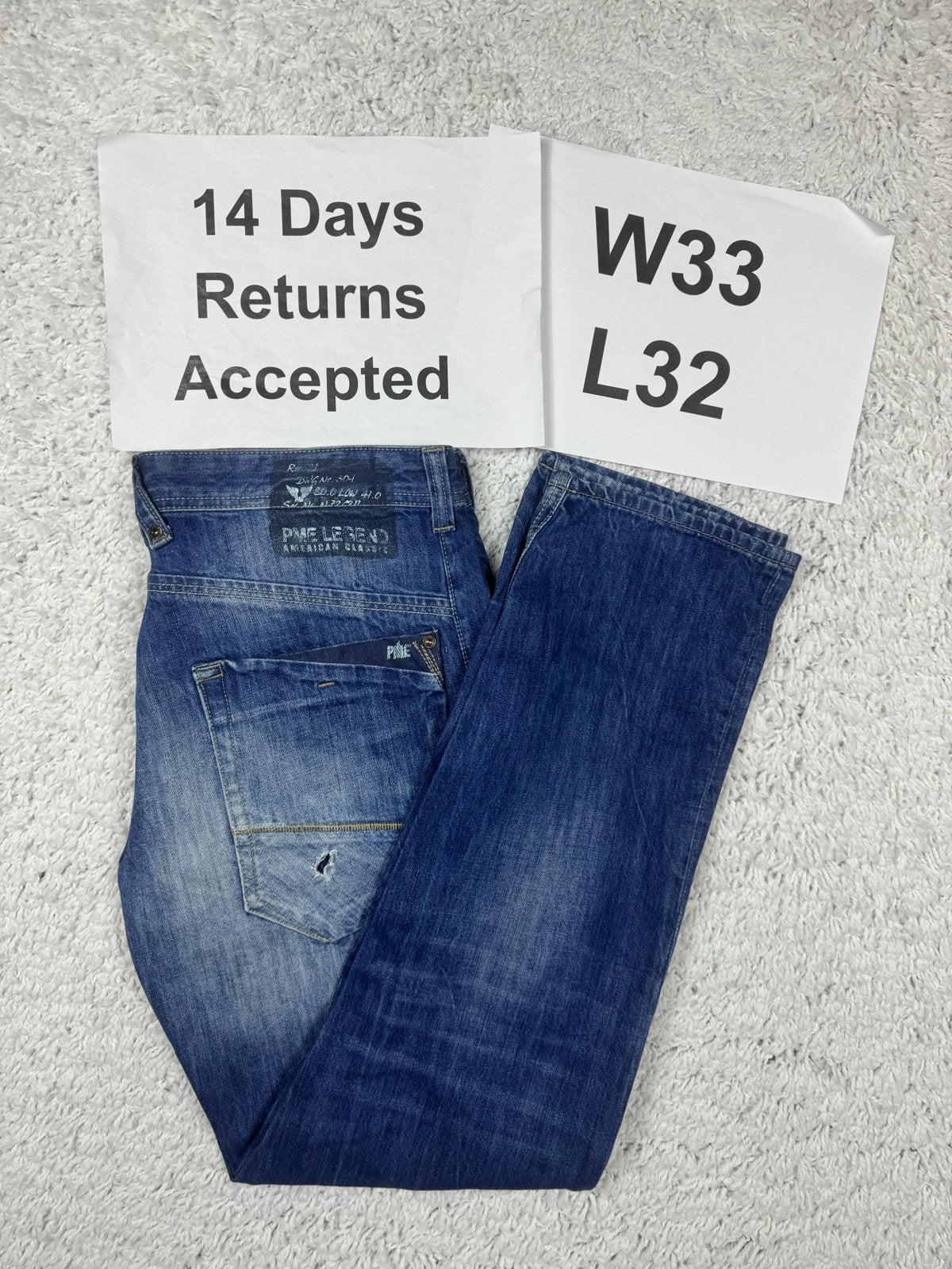 PME Legend Sioux Bare Metal Jeans Regular Fit W33 L32 3174, Blauw, Ophalen of Verzenden, H, H