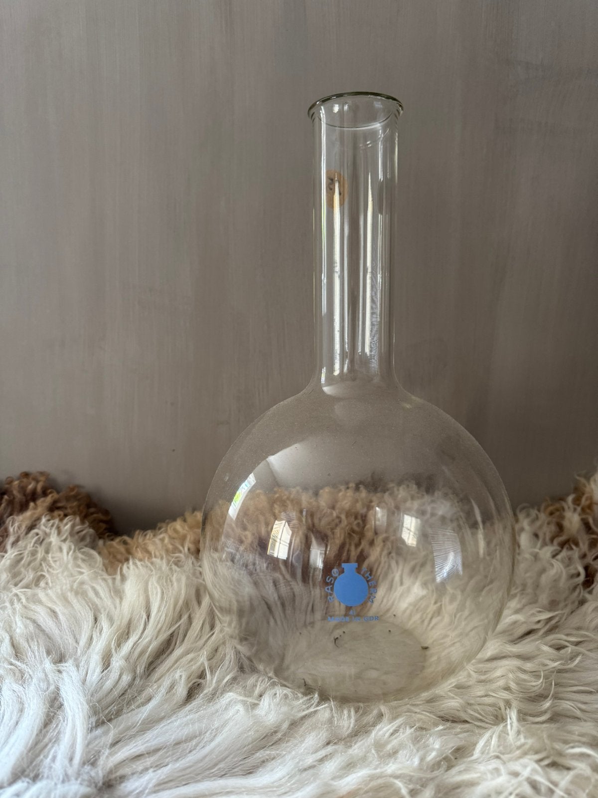 Vintage laboratorium kolf glas, Ophalen