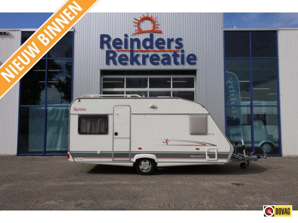 Beyerland Sprinter Sport 450 FB Mover,Voortent,Fietsenrek, Caravans en Kamperen, Caravans, Schokbreker, Overige typen, Bedrijf