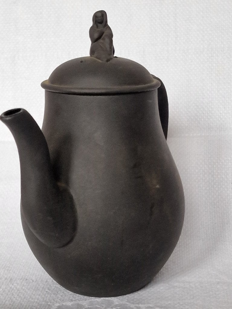 zwart wedgwood koffiepot, theepot, room kannetje, Vintage, Ophalen of Verzenden, Zo goed als nieuw, Theepot