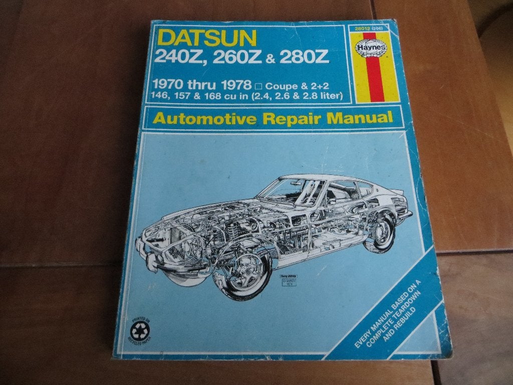 Haynes workshop manual Datsun 240Z, 260Z, 280Z 1970-1978, Ophalen of Verzenden