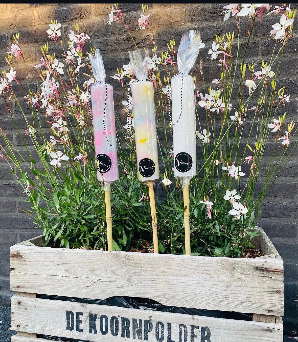Handgemaakte fakkels - Diverse kleuren, Tuin en Terras, Fakkels, Ophalen of Verzenden, Zo goed als nieuw