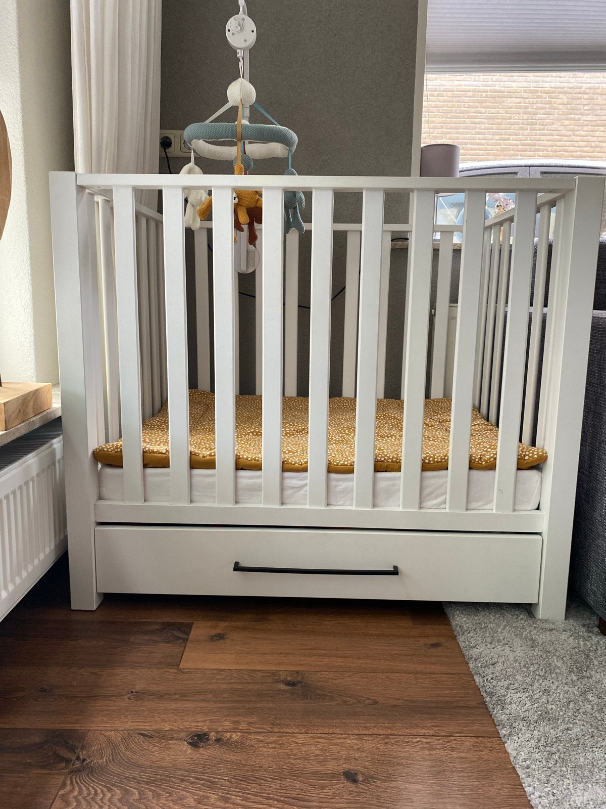 Europe Baby Casper Box met Lade, Matras en Accessoires, Ophalen, Gebruikt, Rechthoekig, In hoogte verstelbaar