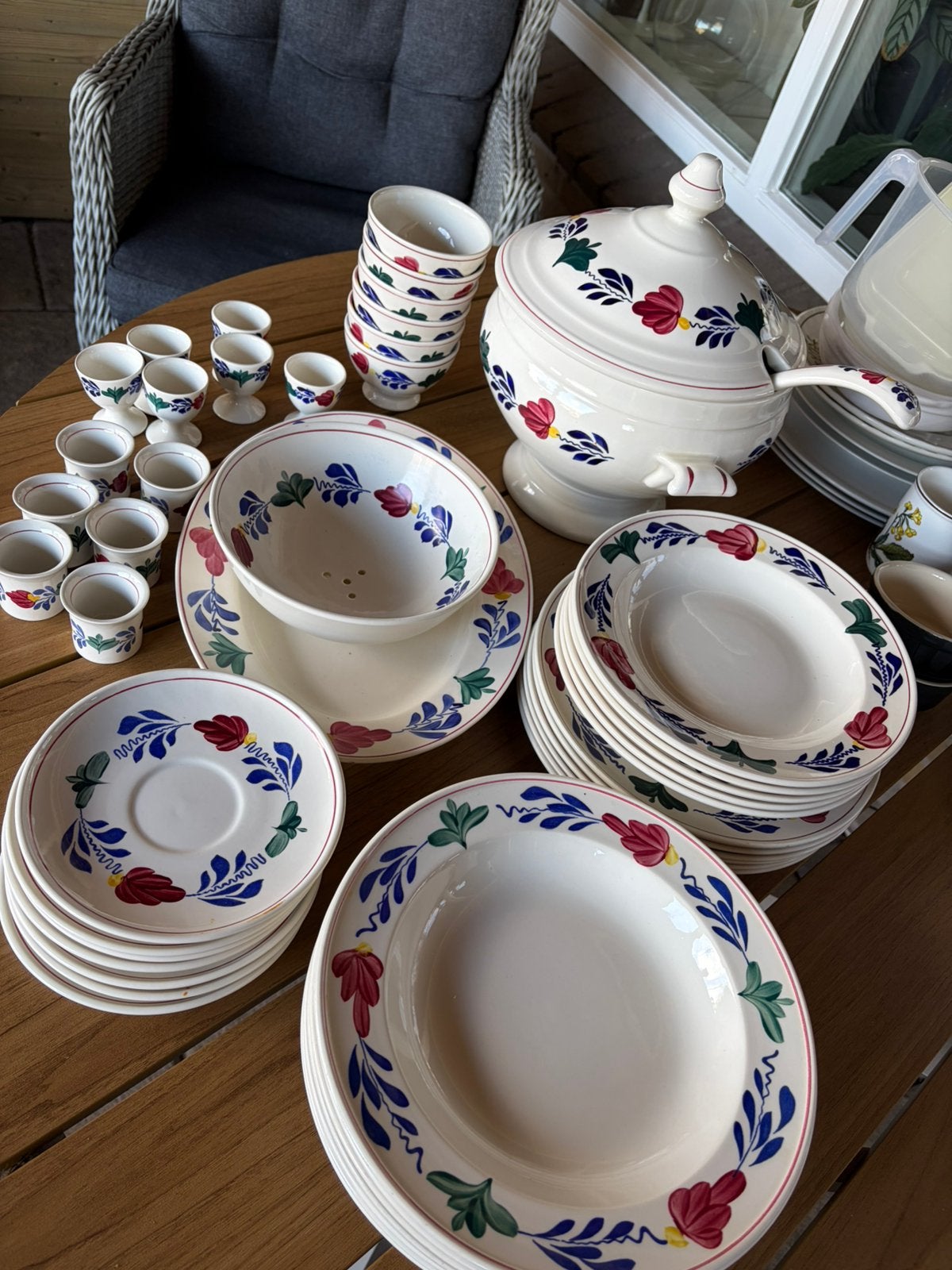 Boerenbont servies. €50,00 gereserveerd, Ophalen, Gebruikt