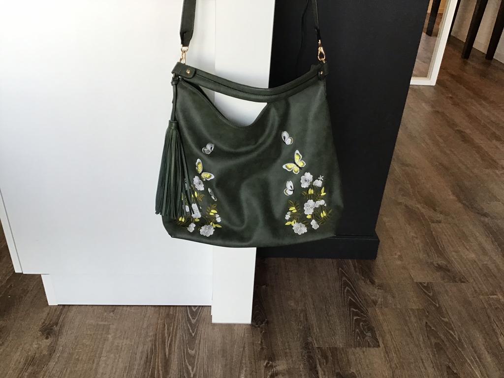 Schoudertas, Sieraden, Tassen en Uiterlijk, Tassen | Schoudertassen, Ophalen, Zo goed als nieuw, Groen, Leer