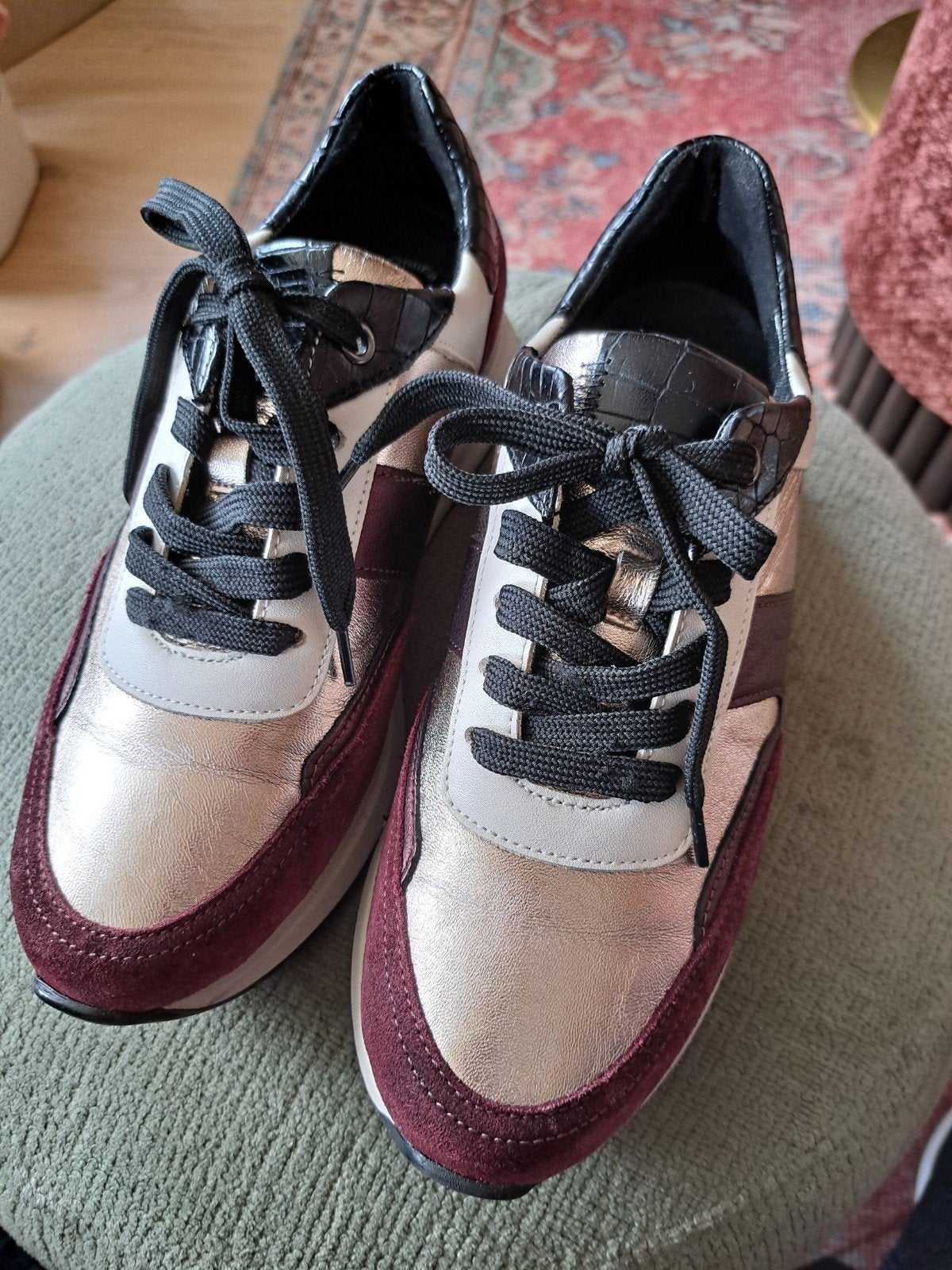 Gabor sneakers, optifit,  nieuw!! bordeaux/goud 38,5, Kleding | Dames, Overige kleuren, Gabor, Nieuw, Ophalen of Verzenden