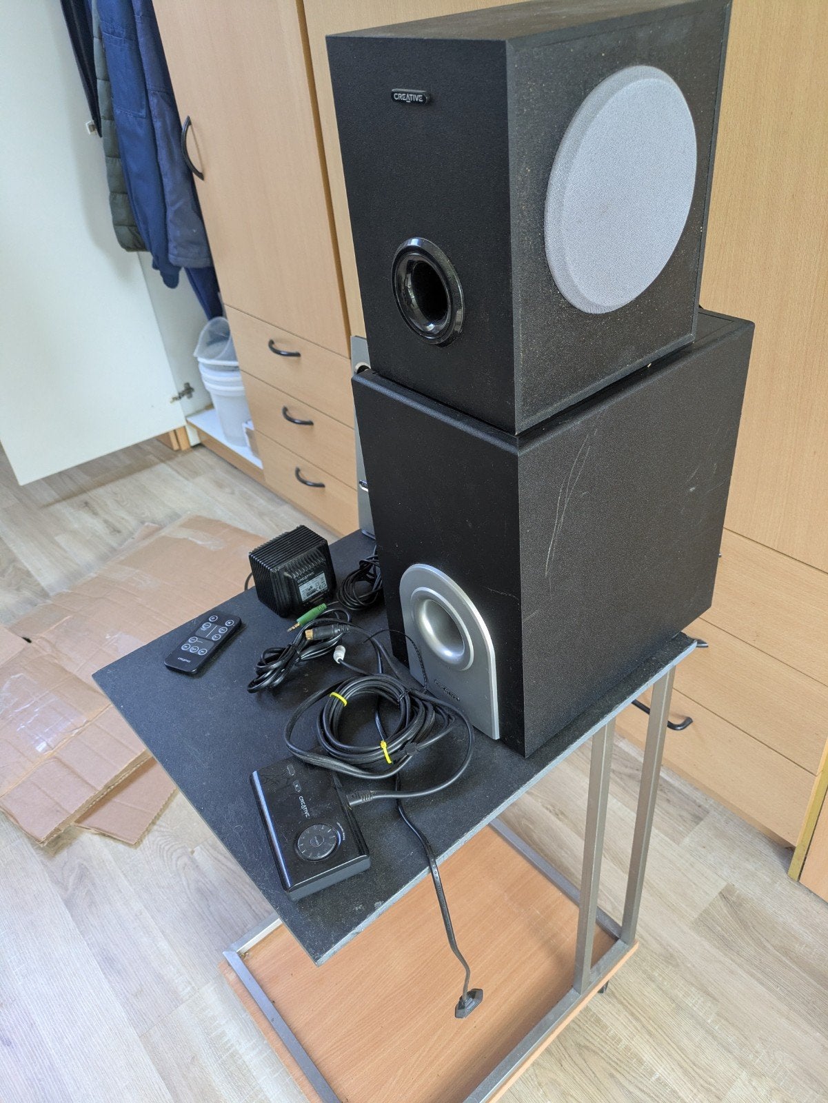 Creative Inspire T5900 5.1 Speakerset met afstandsbediening, Gebruikt, Speakerset, Afstandsbediening, Ophalen