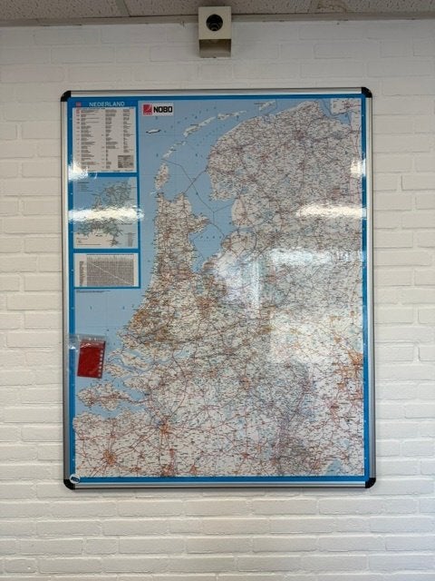 Landkaart van Nederland. Whiteboard/magneetbord, Ophalen, 1800 tot 2000, Nederland, Landkaart