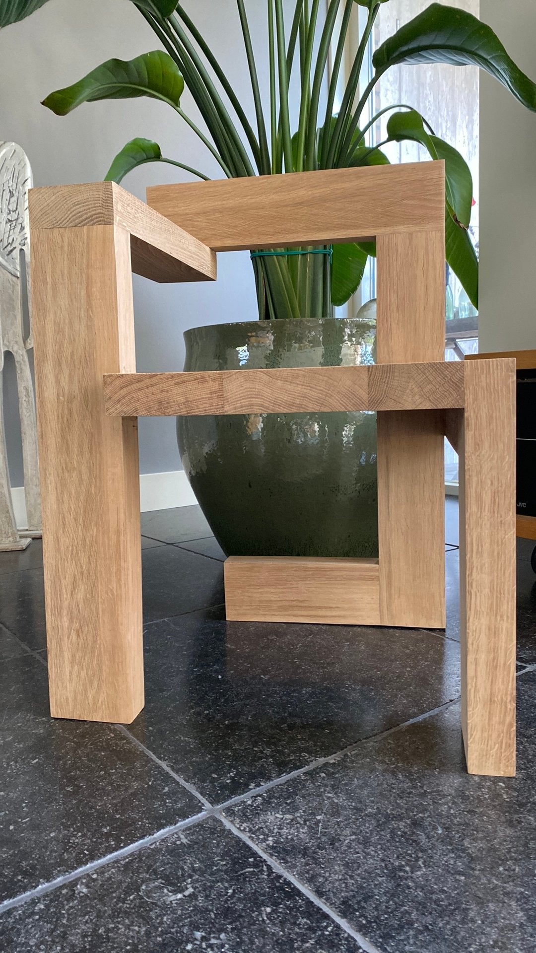 Design stoel massief eiken, Huis en Inrichting, Overige kleuren, Design, Nieuw, Ophalen of Verzenden