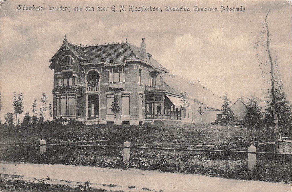 JP077 Scheemda Boerderij Kloosterboer ca 1920, Verzenden, Voor 1920, Gelopen, Groningen