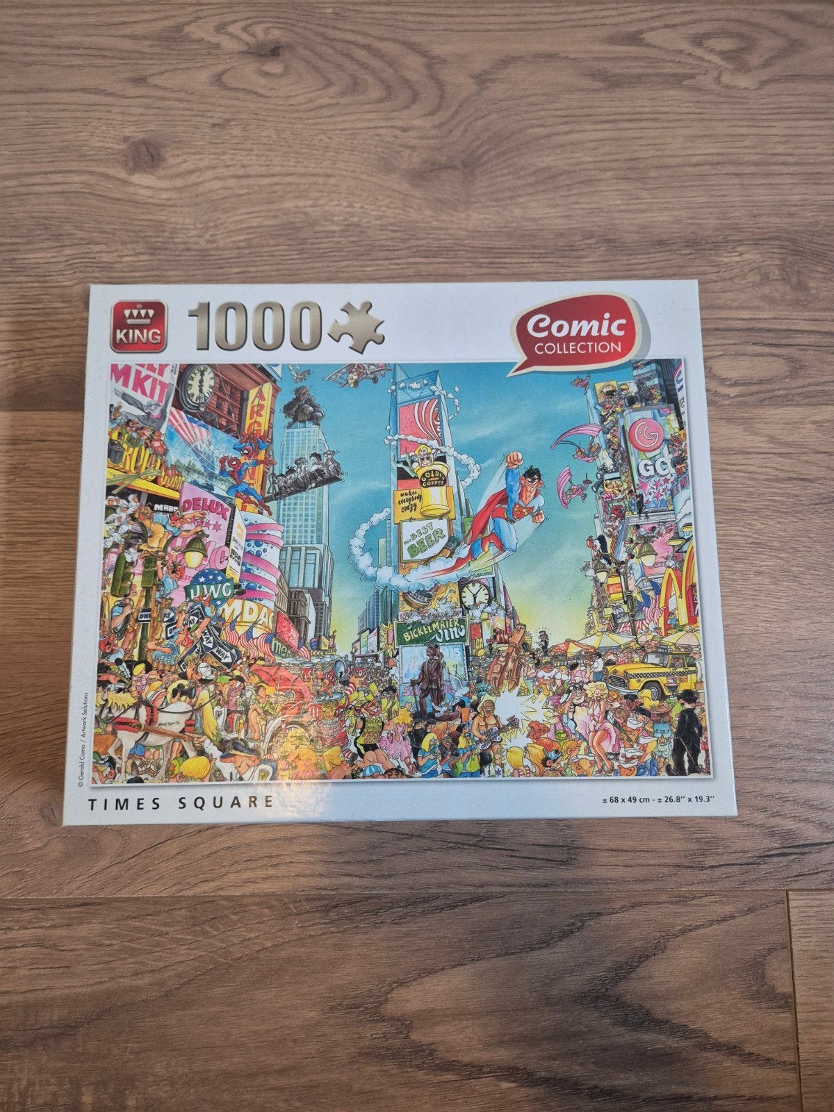 King Comic Collection Times Square 1000 stukjes puzzel, Ophalen of Verzenden, 500 t/m 1500 stukjes, Zo goed als nieuw, Legpuzzel