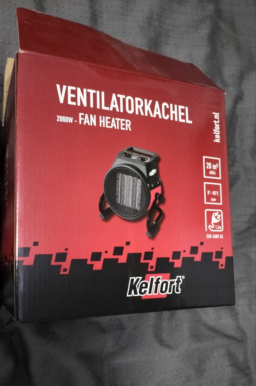 Kelford Ventilatorkachel 2000W, Ophalen, Minder dan 60 cm, Kachel, 30 tot 80 cm