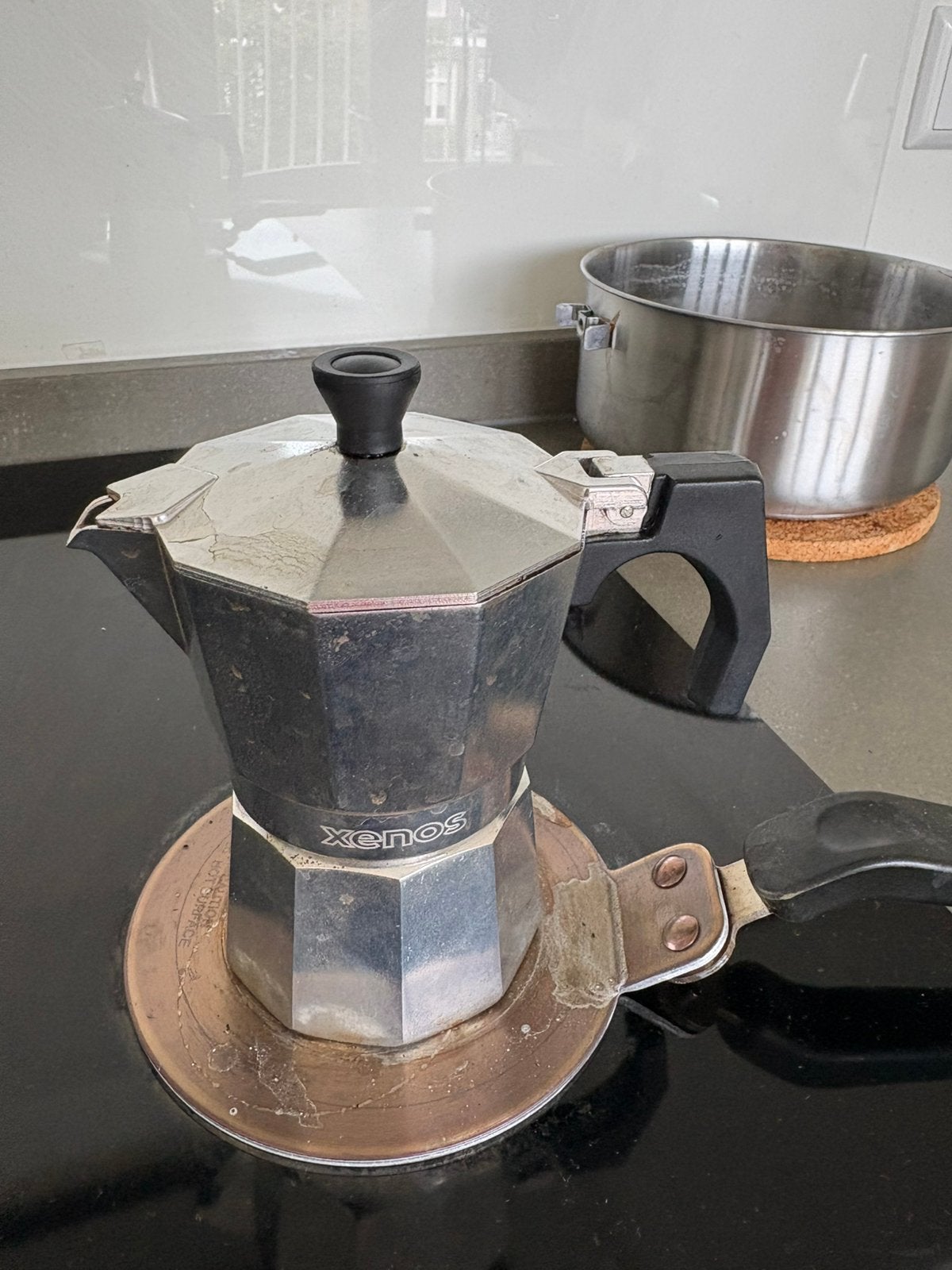 €8 – Xenos Italiaanse moka koffiezetter., Ophalen of Verzenden, Zo goed als nieuw, Overige materialen