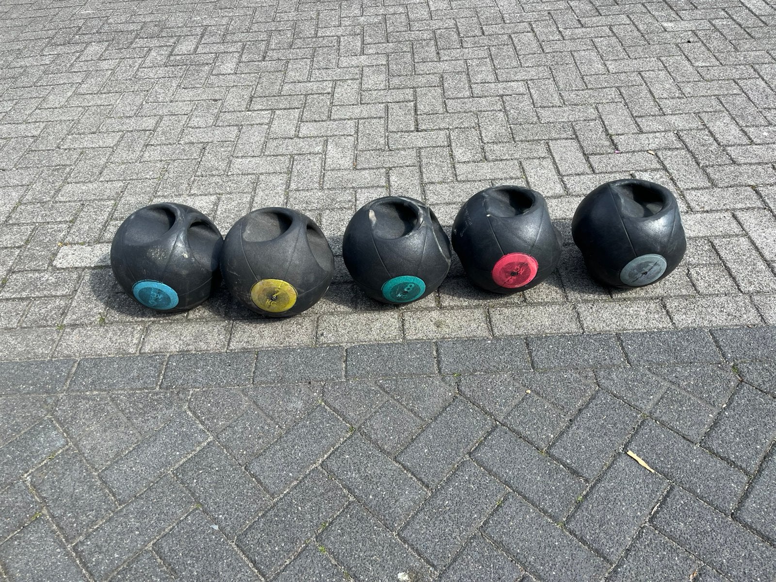 5 medicine grip ballen 6-10 kg gewicht bal, Gebruikt, Ophalen of Verzenden, Fitnessbal, Ballen
