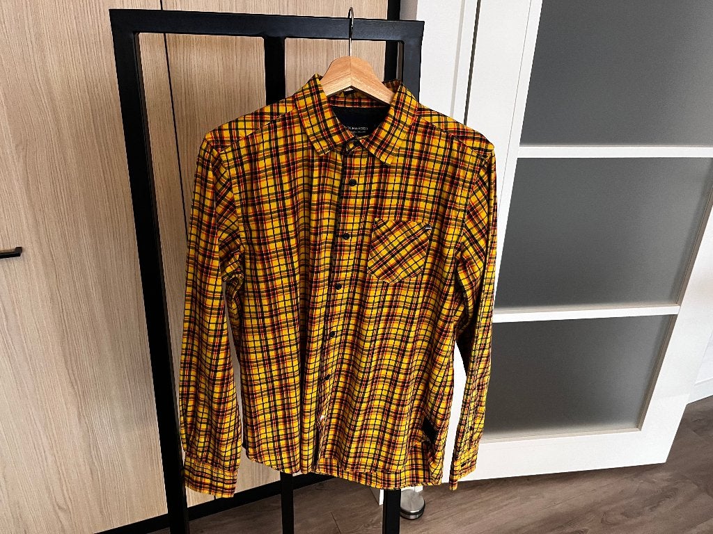 Scotch & Soda overhemd Geel Geblokt maat M nette staat, Ophalen of Verzenden, Zo goed als nieuw, Geel, Halswijdte 39/40 (M)