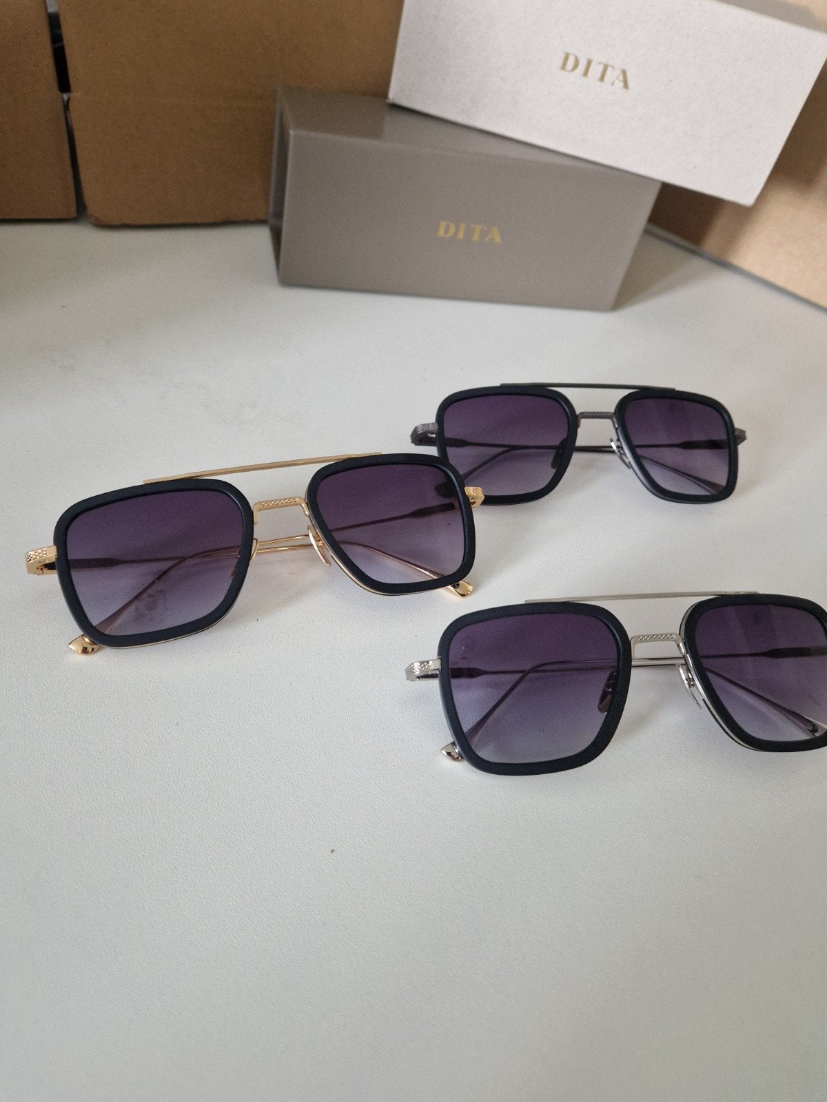 Dita Flight 006 Zonnebril, Overige merken, Zonnebril, Zwart, Nieuw