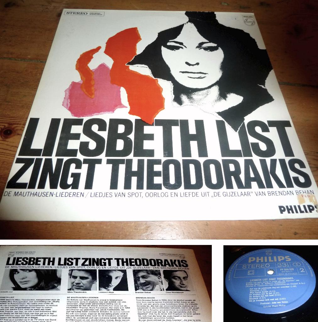 Liesbeth List zingt Theodorakis LP 1967 in mooie staat 03, Ophalen of Verzenden, Gebruikt, 12 inch